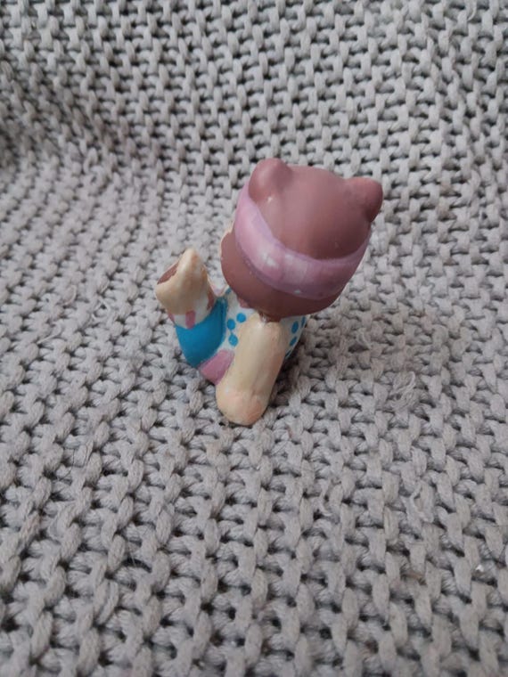 Unique Boxed Porcelain Aerobic Bear Ring Holder from the 1980's View 4