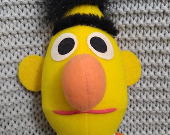 Vintage 10" tall Sesame Street Bert plush c. 1985 Playskool