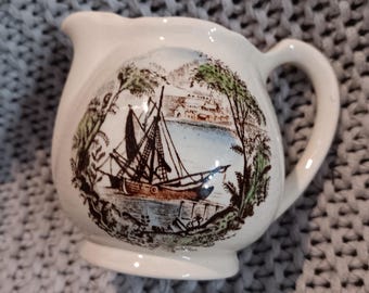 Antique Victorian Era Royal Staffordshire "Safe Harbour" Pattern Mini Creamer