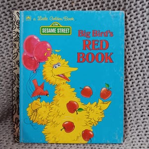 Little Golden Book Sesame Street&#39;s Big Bird&#39;s Red Book c. 1977