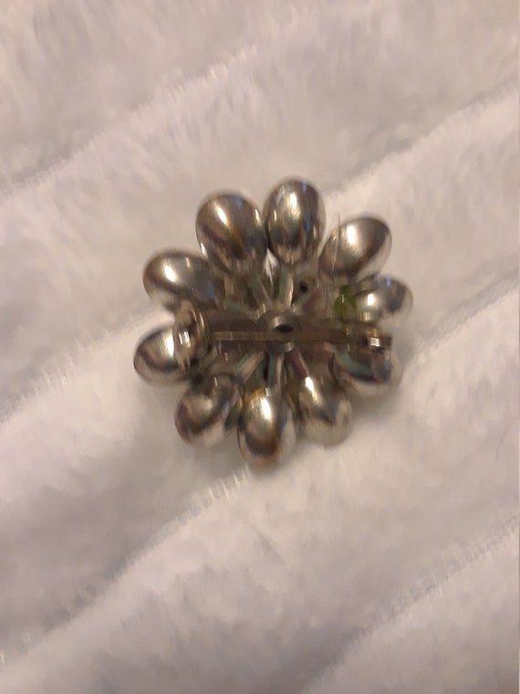 Vintage starburst rhinestone costume brooch - image 2