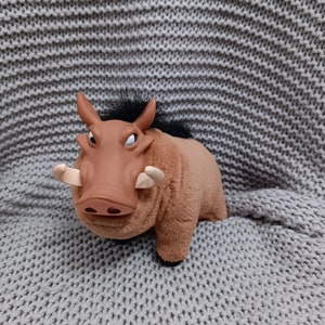 VGC Vintage Disney Lion King 5&quot; Plush Pumbaa Warthog Plush with vinyl face c. 1994 Mattel