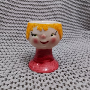 Vintage blonde boy Egg Cup from Goebel/Weat Germany c. 1968