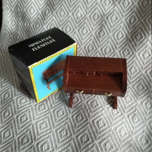 MIB vintage dollhouse Brinn&#39;s miniature furniture - 1&quot; to 1 scale wooden trestle desk