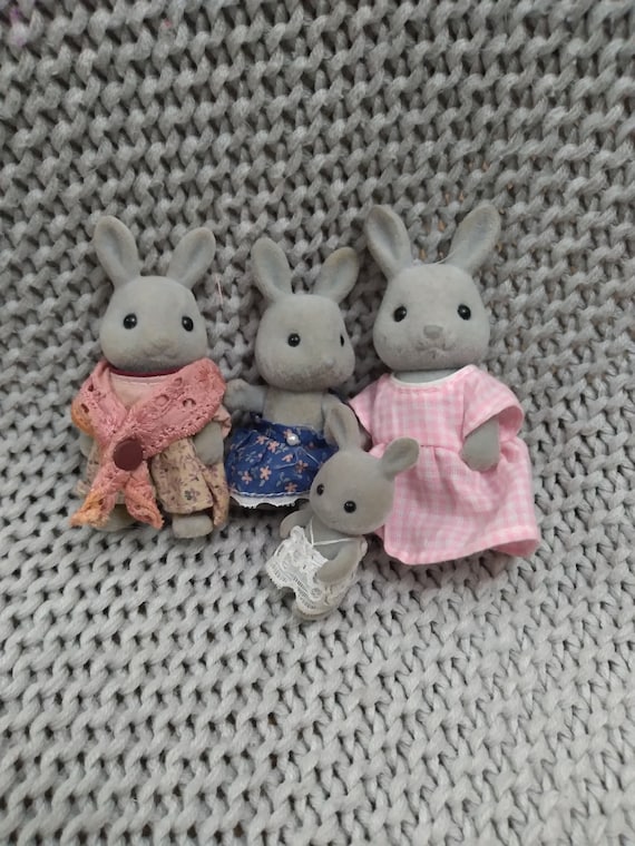 Sylvanian families grey rabbit family outlet