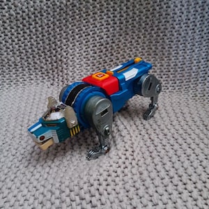 Vintage Voltron Blue Lion Diecast 7&quot; transforming action figure c. 1981