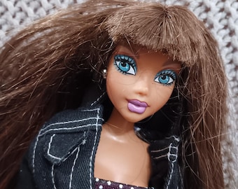 My Scene Barbie friend Madison in pink tank dress, Denim Jacket and Silver Heels