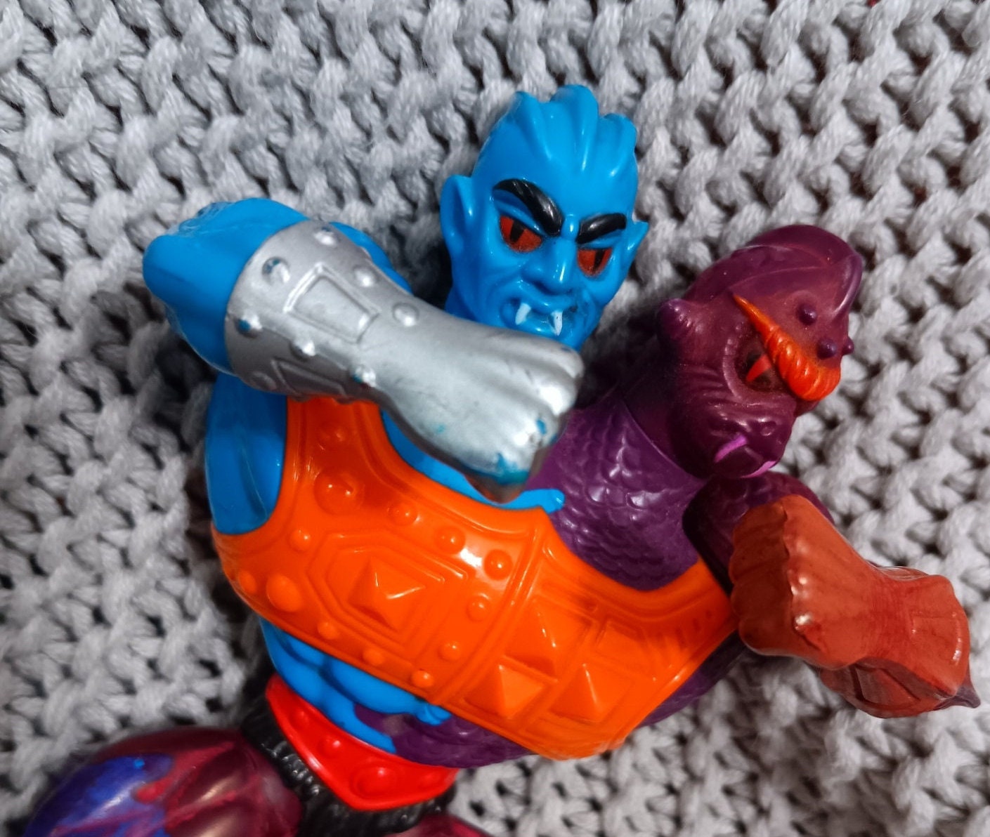 Vintage MOTU Masters of the Universe He-Man "Two-Bad" 2 headed villain action figure c. 1984 Mattel