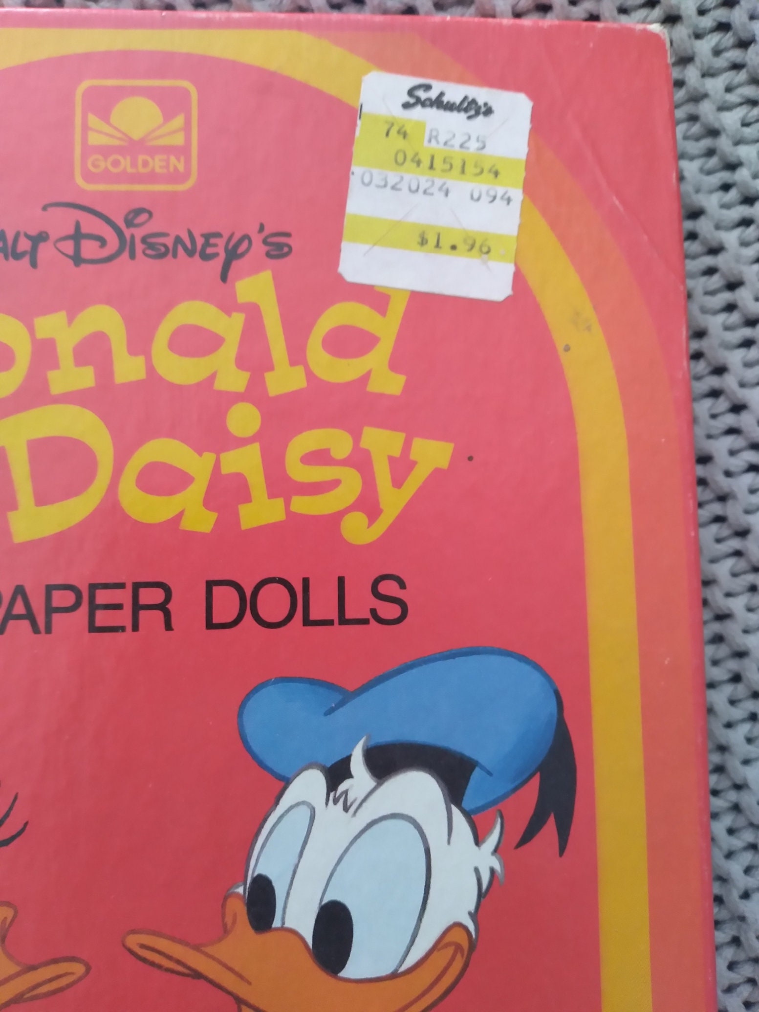 1984 年製ヴィンテージ ウォルト ディズニーのドナルドとデイジーの紙