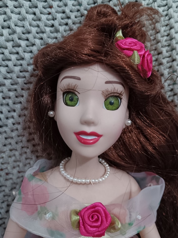 disney princess pink dress brown hair Disney princess in a pink dress with long dark hair on Craiyon