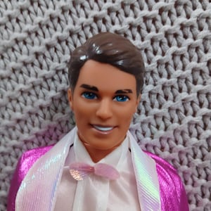 Vintage 1992 Secret Heart Ken Doll: Magenta Metallic Tuxedo, Mattel