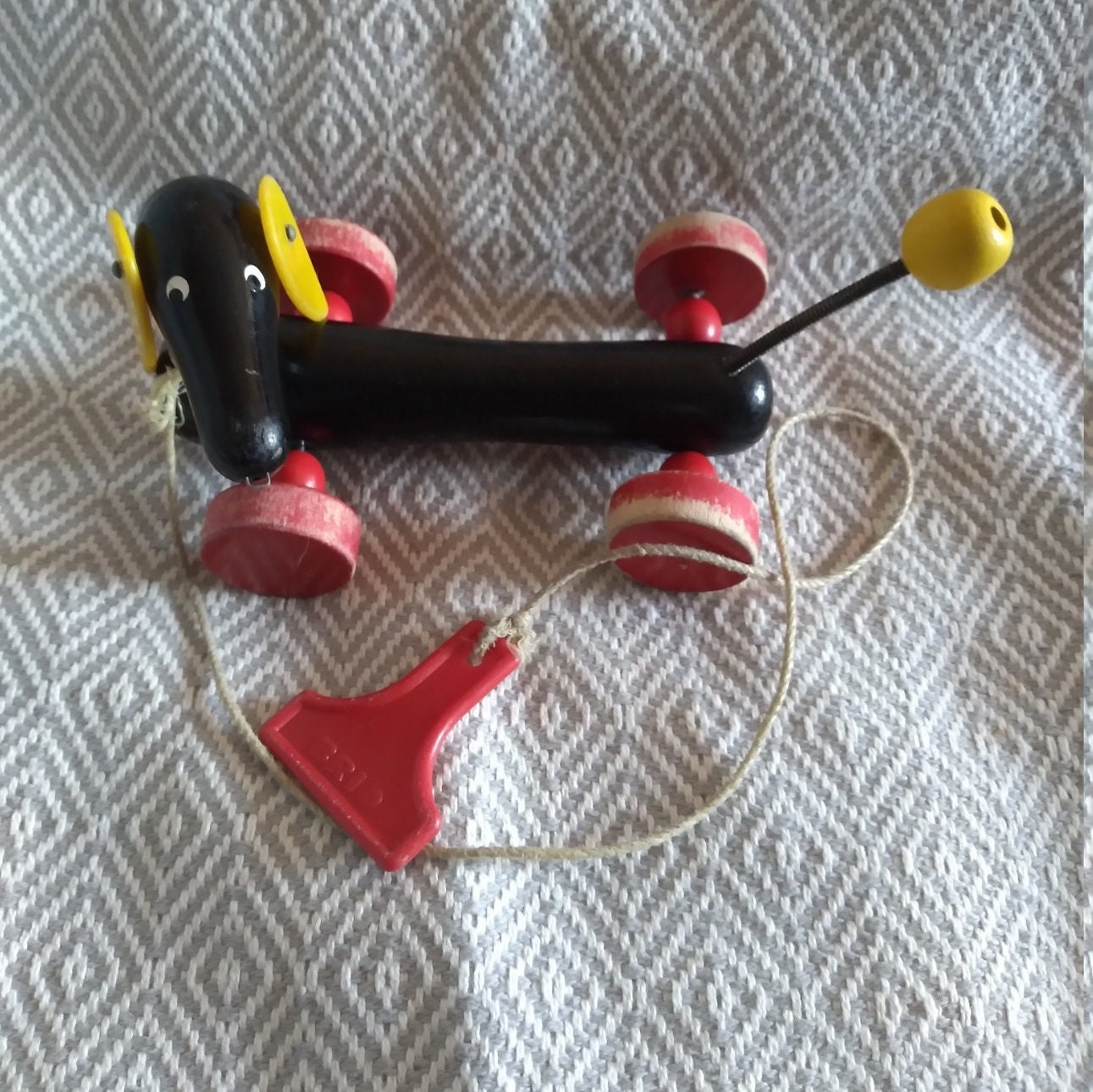 Vintage BRIO Sweden Wooden Dachshund Toddler Pull Toy Etsy Canada