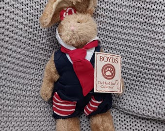 Vintage Boyd's Bears Emily Babbit Plush: Sailor Rabbit with Ducky, 8" (1998)