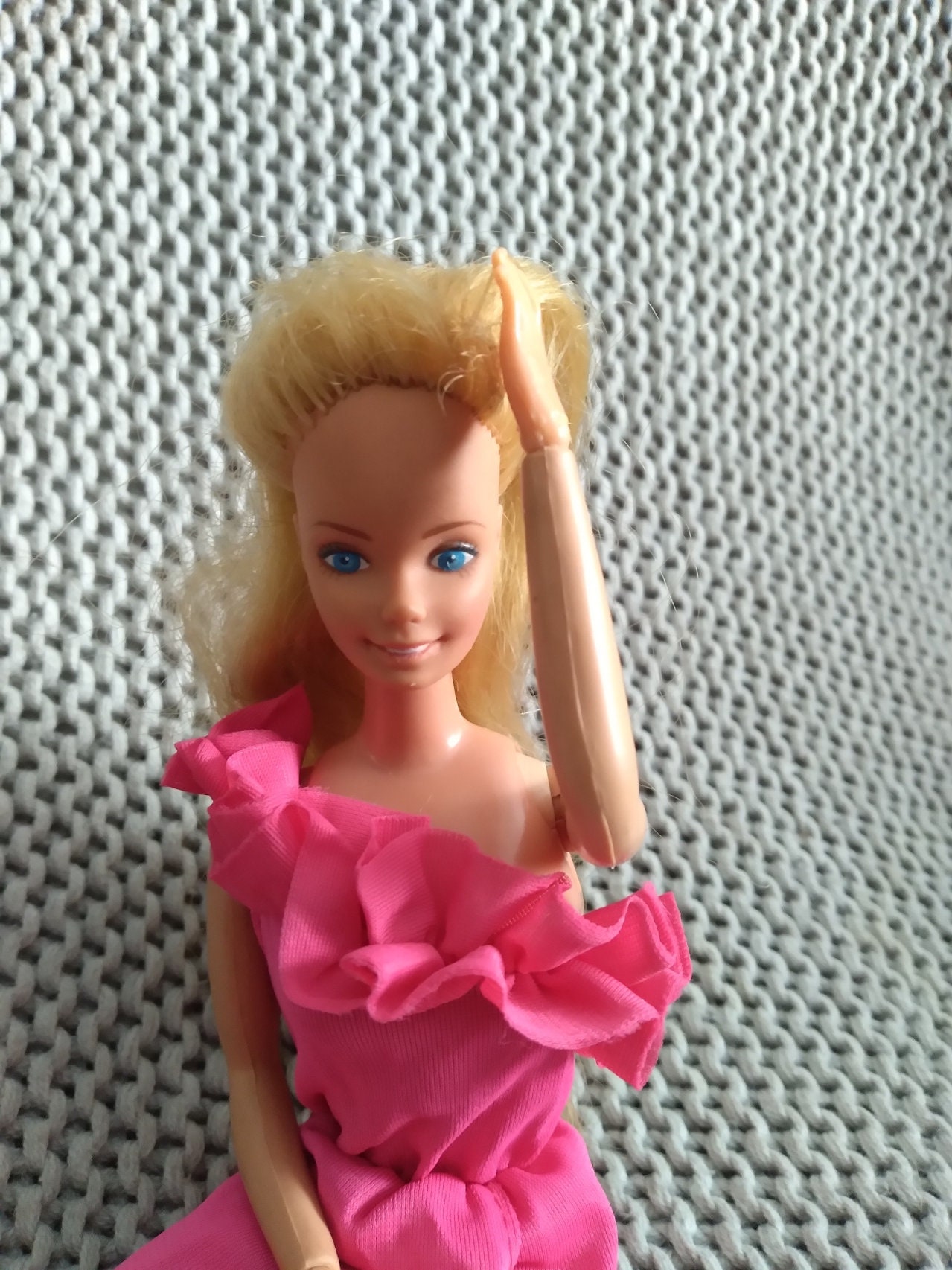 Vintage Beauty Secrets Barbie in Hot Pink Ruffle Top Dress C. 1979 Mattel Etsy Israel
