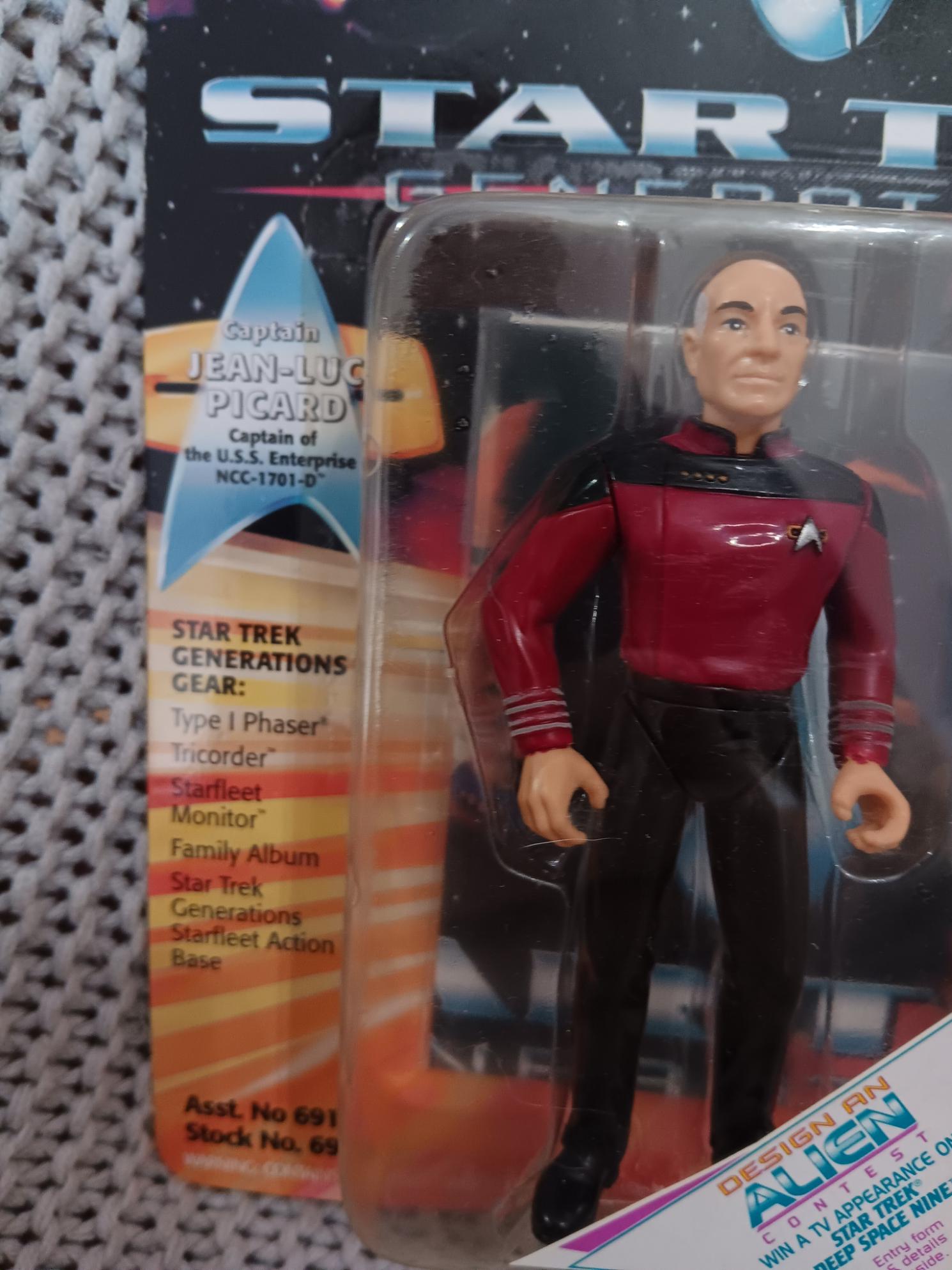 NRFB Star Trek Generations Movie Action Figure Captain Jean Luc