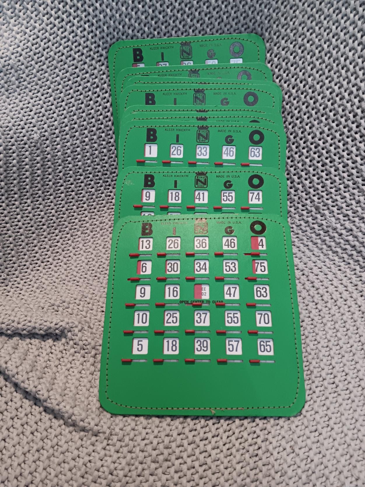 TACHAR – Lot De 240 Cartons De Bingo Verts, 90 Numéros, 40 Bandes De 6 Cartons, à Barrer Au Stylo