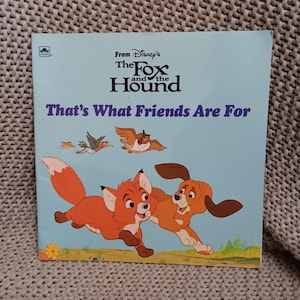 Walt Disney's The Fox and the Hound - É para isso que servem os amigos c. 1981 Little Golden Book Brochura - VGC