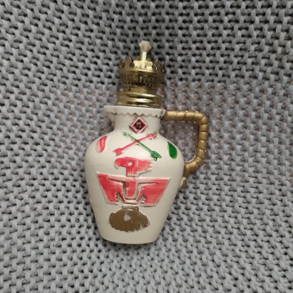 Vintage Native American Design mini oil lamp - Thunderbird with arrows