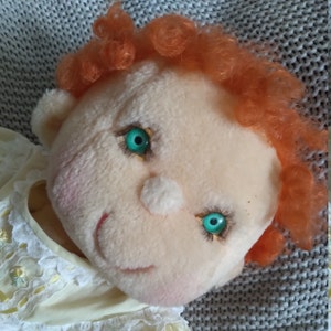 Vintage Kenner Hugga Bunch, Tickles - orange haired green eyed 16&quot; doll in yellow baby outfit
