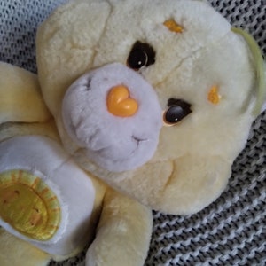 Vintage 1983 Funshine Care Bear - 13 inch Yellow Plush