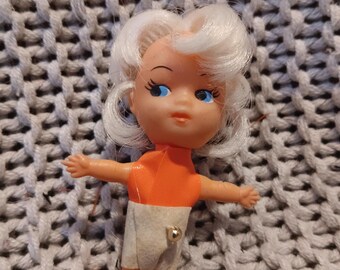 Vintage MOD Era Liddle Kiddle Clone wearing Hot Pants outfit