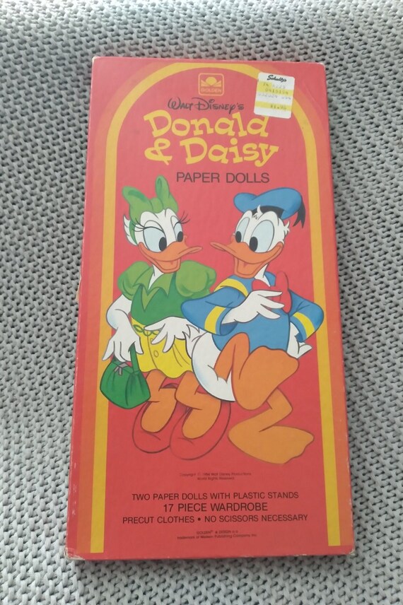 1984 年製ヴィンテージ ウォルト ディズニーのドナルドとデイジーの紙