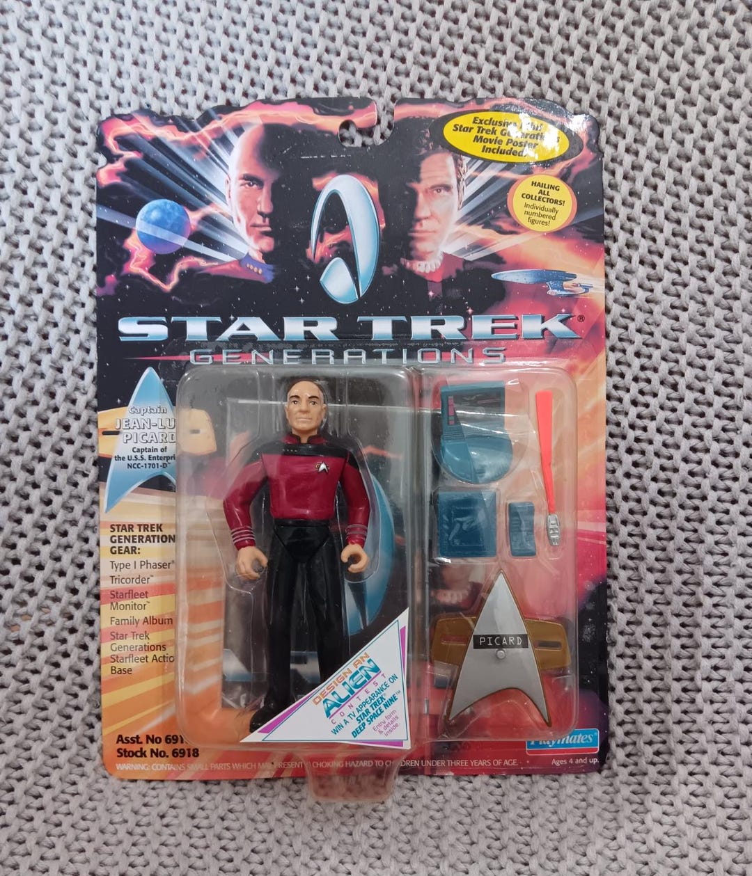 NRFB Star Trek Generations Movie Action Figure Captain Jean Luc