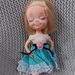 Vintage Little Sophisticates Doll - Marika in her original formal gown c. 1967 Uneeda Dollco