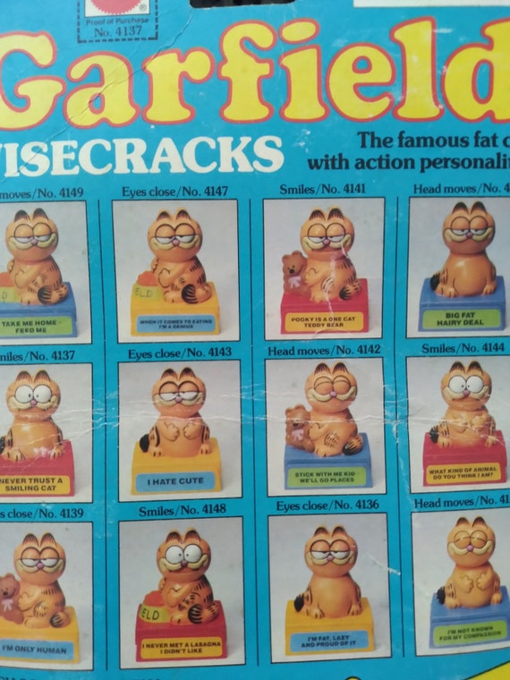 Vintage 1982 Garfield Wisecracks Smiling Figurine - NRFB