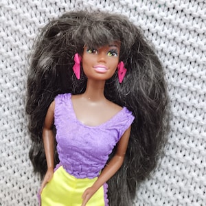 Vintage Rollerblade Christie in her original leotard and spandex shorts c. 1991 Mattel HTF
