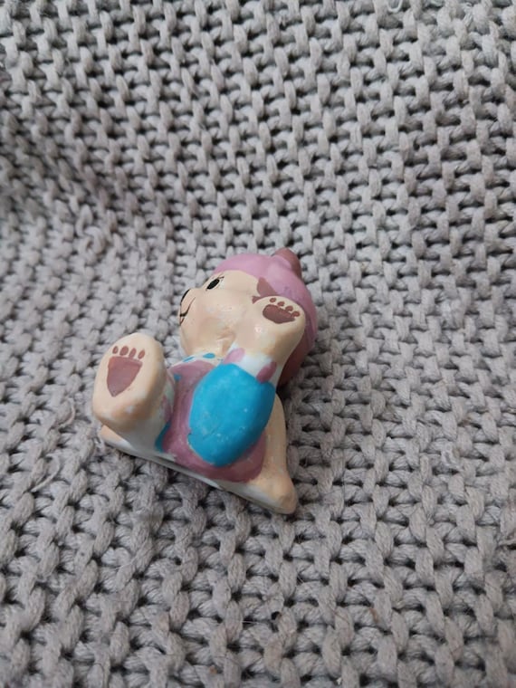 Unique Boxed Porcelain Aerobic Bear Ring Holder from the 1980's View 3