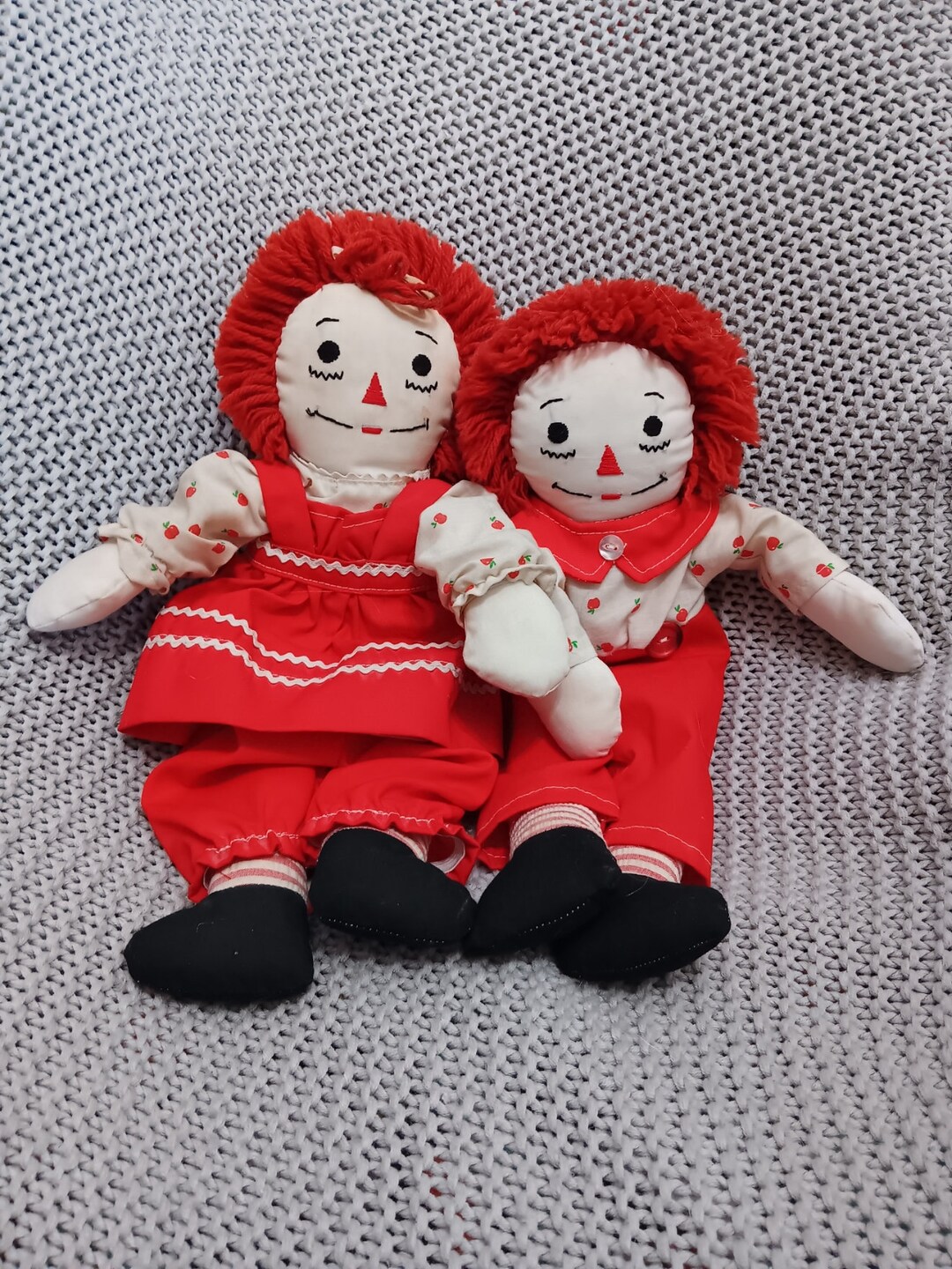 Set of Vintage Handmade Raggedy Ann and Andy 14