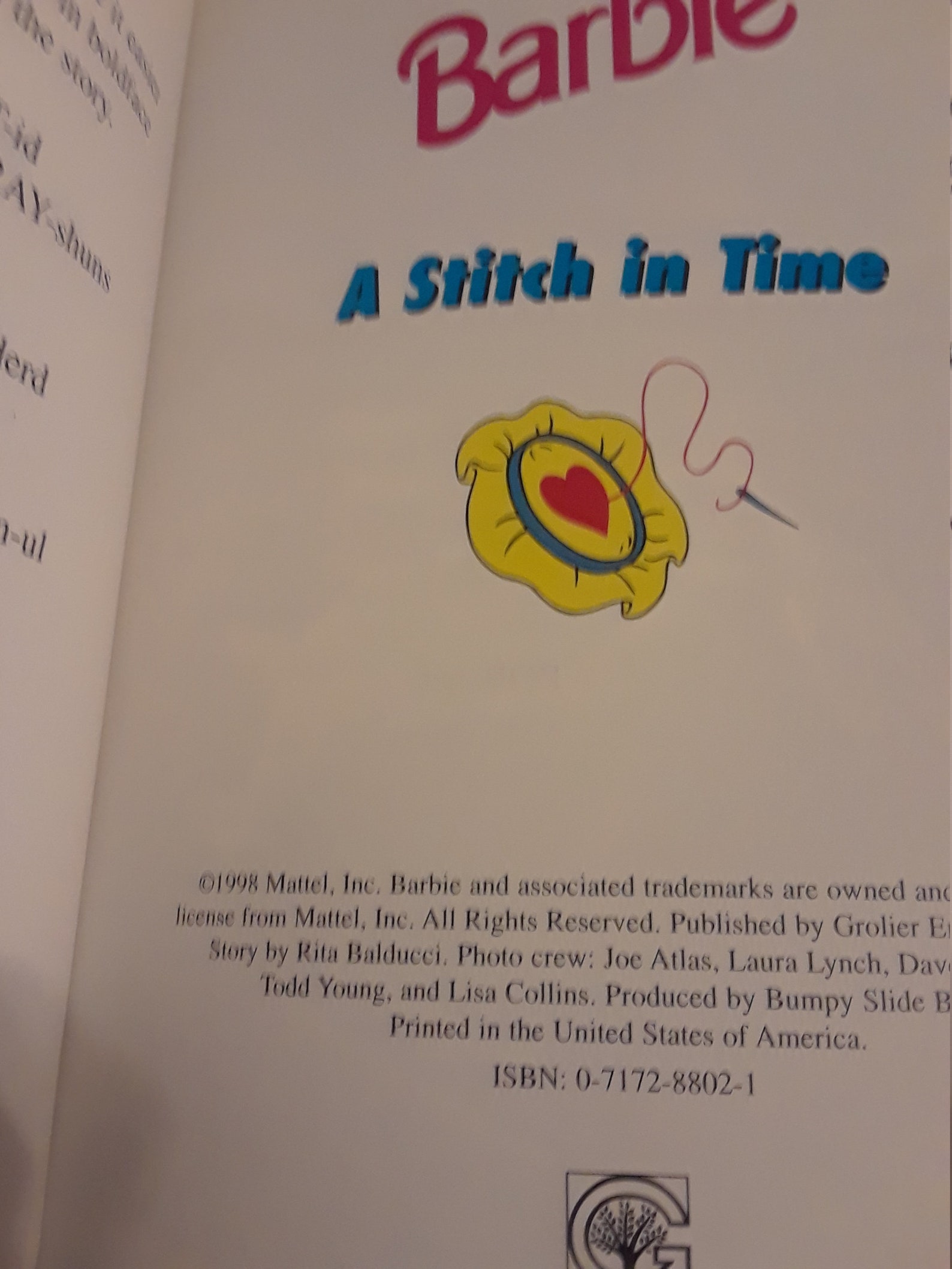 VGC hardcover children's book Barbie A Stitch in Time c | Etsy