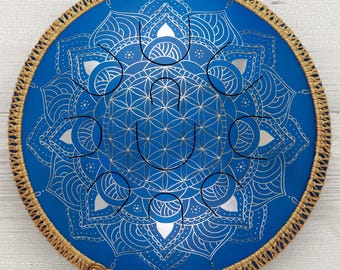 Freezbee Overtone Drum. Handpan, Pan drum, Steel Tongue Drum