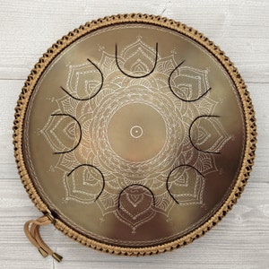 Freezbee Drum with FREE Rope decoration. Handpan, Pantam, Steel Tongue Drum