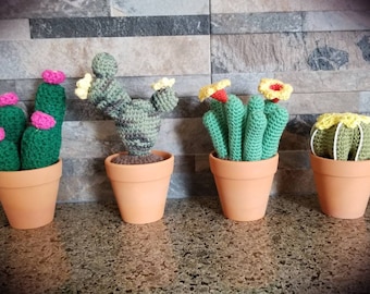 crochet cactus, amigurumi cactus, plants that don't die, house patio decor, cactus decor, house patio cactus decoration, desk ornament