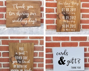 Must-Have Wedding Signs - Wedding Decor, Wooden Signs, Welcome, Rustic Wedding, Custom, 12x15