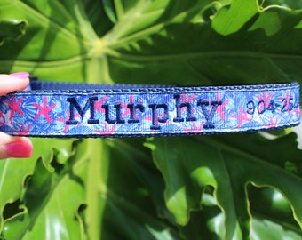 Starfish Dog Collar - Personalized Dog Collar - Nautical Dog Collar - Preppy Dog Collar - Starfish Dog Leash - Starfish Dog Harness