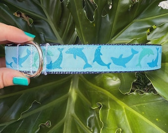 Dolphin Dog Collar - Marine Dog Collar - Beach Dog Collar - Summer Dog Collar