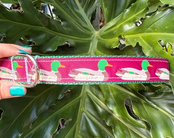 Halsband eend - lokhalsband - preppy halsband - wilde eend halsband - eendriem - SAP-halsband - retrieverhalsband