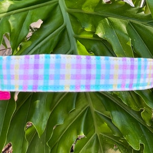 Spring Plaid Dog Collar - Spring Dog Collar - Personalized Dog Collar - Unisex Dog Collar - Easter Dog Collar