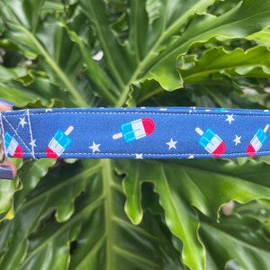 4th of July Dog Collar - Patriotic Popsicle Dog Collar - American Dog Collar - Patriotic Harness - Summer Dog Collar - Ice Cream Collar