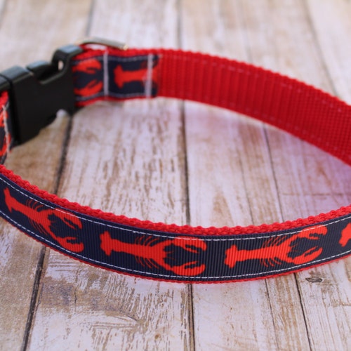 Lobster Dog Collar Lobster Dog Leash Nautical Dog Collar Etsy