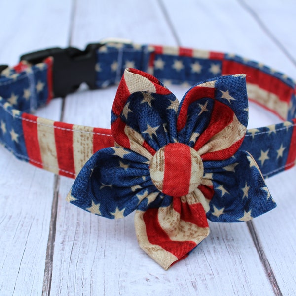 Patriotic Dog Collar Etsy
