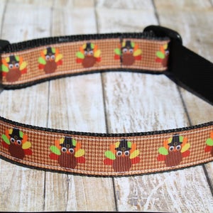 Thanksgiving Dog Collar - Turkey Dog Collar - Fall Dog Collar - Personalized Dog Collar - Thanksgiving Dog Leash