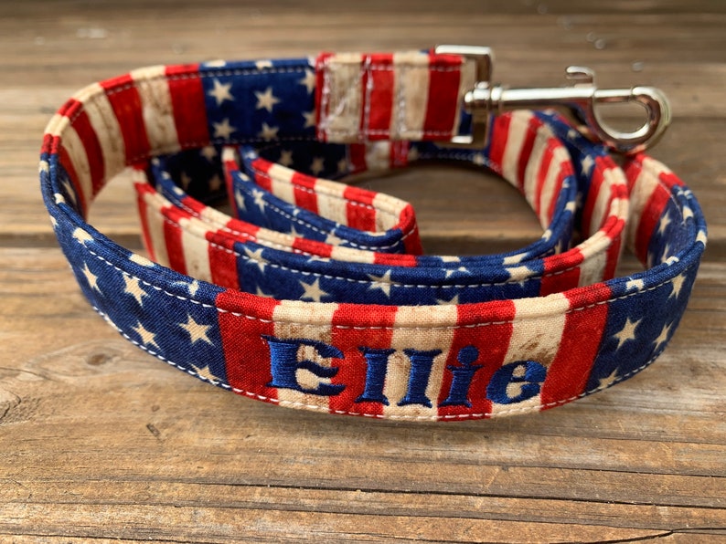 American Flag Dog Harness 4th of July Harness Personalized Dog