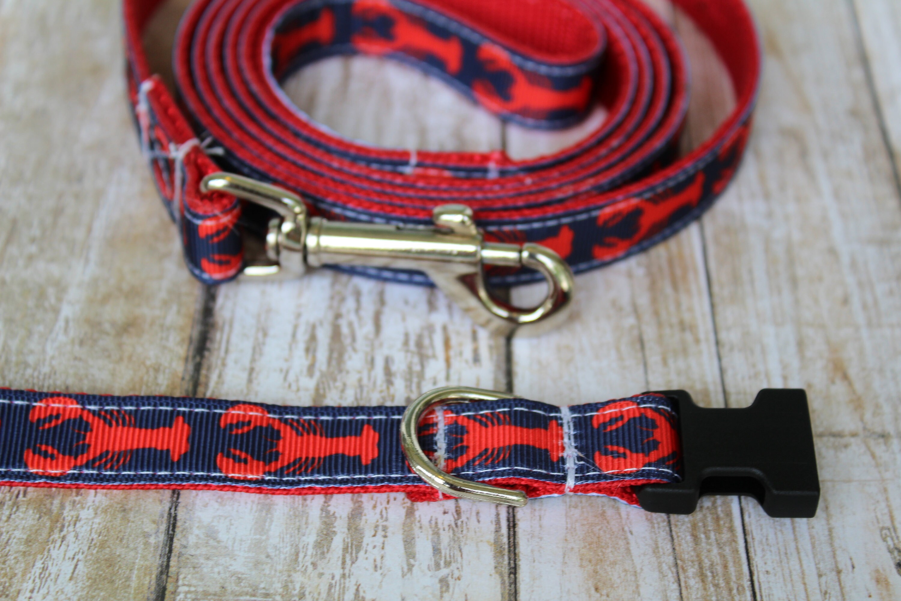 Lobster Dog Collar Lobster Dog Leash Nautical Dog Collar Etsy