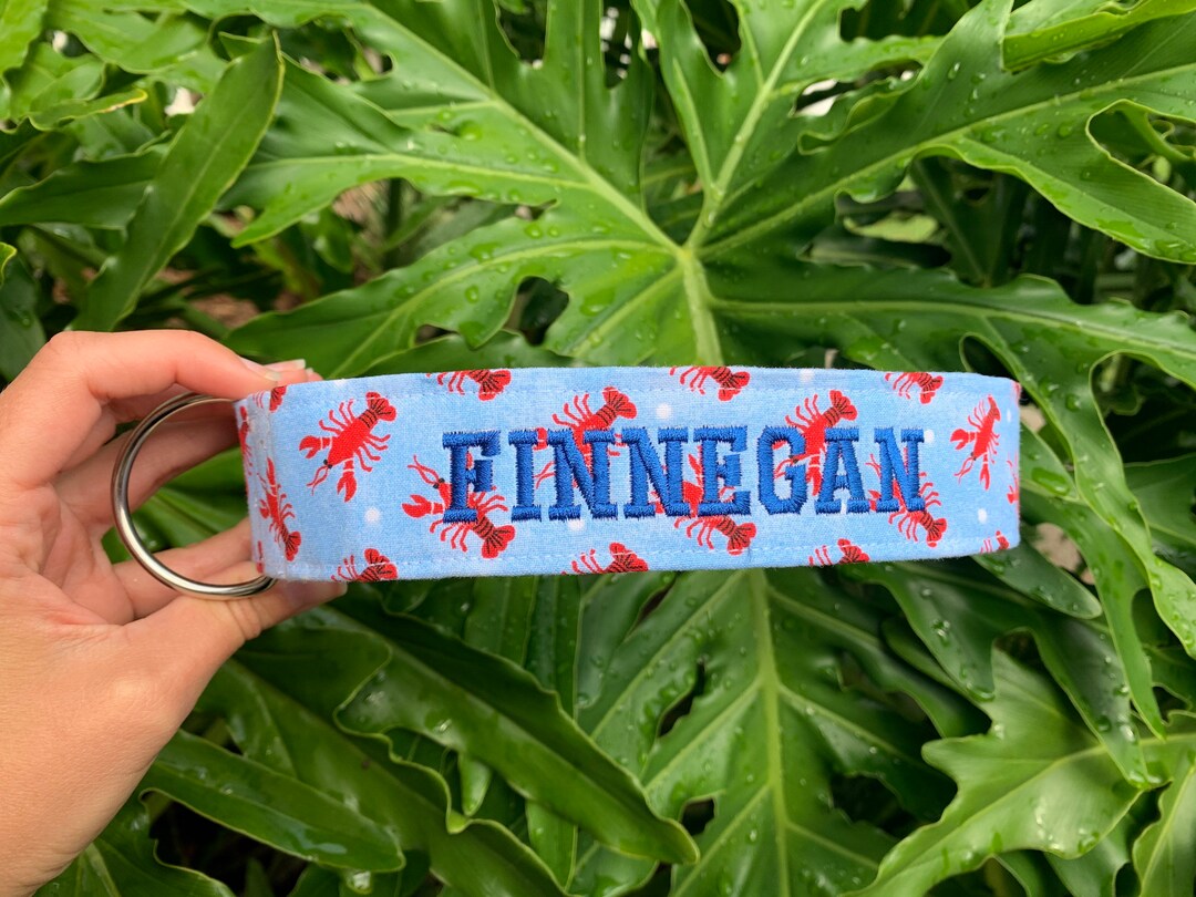 Lobster Dog Collar Personalized Dog Collar Marine Dog Collar Ocean Dog