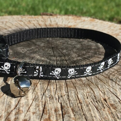 Skull Cat Collars Nautical Cat Collar Skull Cat Harness Etsy