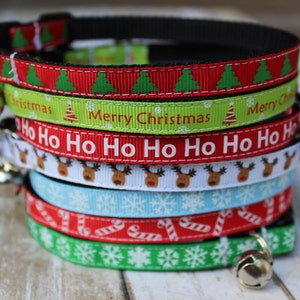 Christmas Cat Collars - Christmas Cat Harness - XS Christmas Dog Collar - Holiday Cat Collar - Kitten collar - XS Christmas Dog Harness